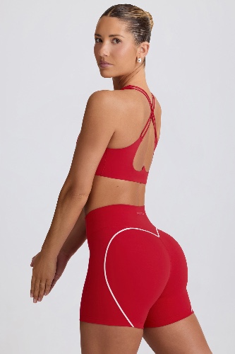 Soft Active Mini Shorts in Hot Red | L