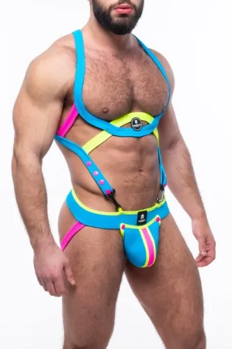 NAUSICA Yellow Fluo,Pink Fluo and Turquoise - Harness