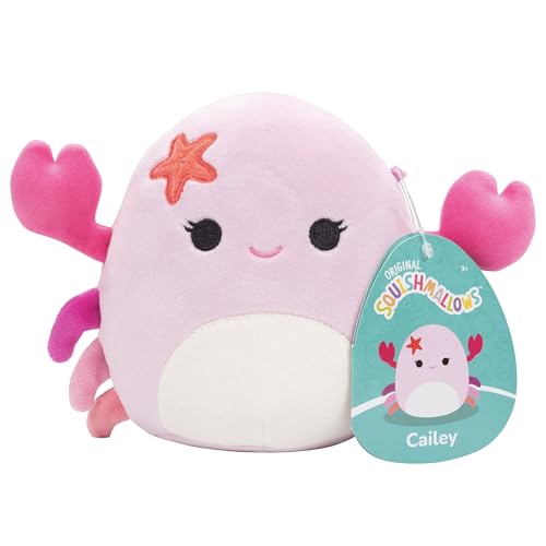 Squishmallows Original 5-Inch Cailey The Crab - Official Jazwares Little Plush - Collectible Soft & Squishy Mini Stuffed Animal Toy - Add to Your Squad - Gift for Kids, Girls & Boys - Pink