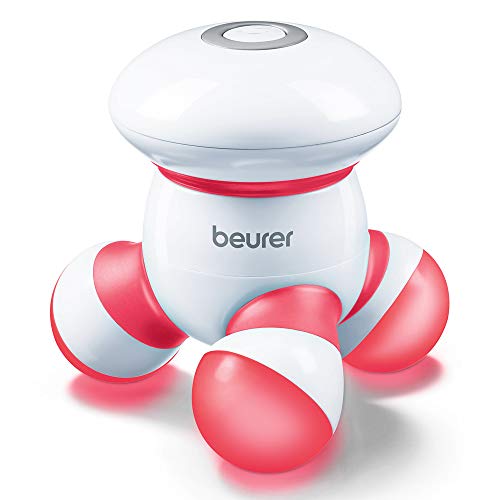 Beurer MG16 Mini Massager - red | Ergonomic hand-held vibration massager | Battery operated for use anywhere | Easy massage aplication for your neck, back, arms and legs - Modern