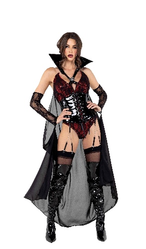 Roma PB115 - 2pc Playboy Vampire Costume - Small / Black/Red