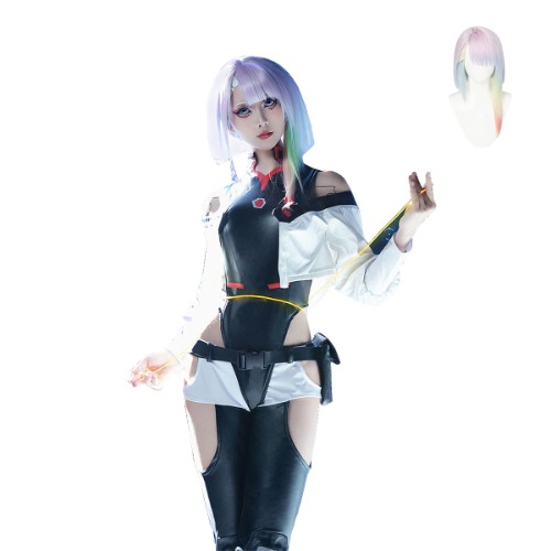 SHIKI Anime Women Edgerunner Lucy Cosplay Costume Deluxe Punk Jacket Jumpsuit Halloween Outfit for Men - Lucy Set Medium
