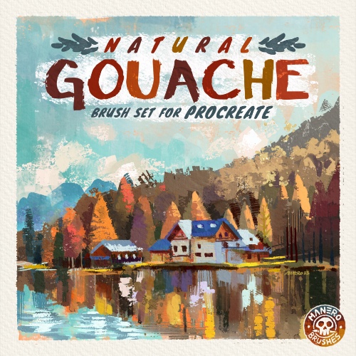 Natural Gouache Brush Set for Procreate