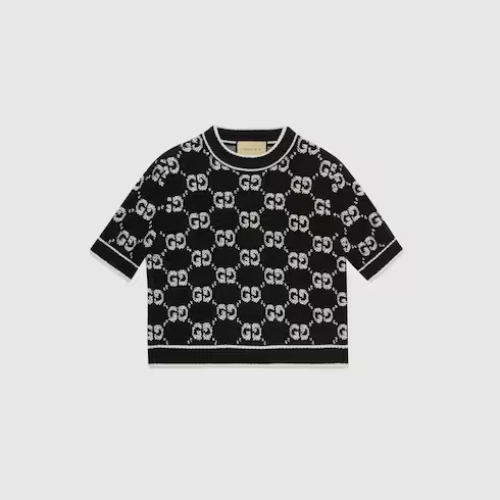 Gucci GG wool bouclé jacquard top