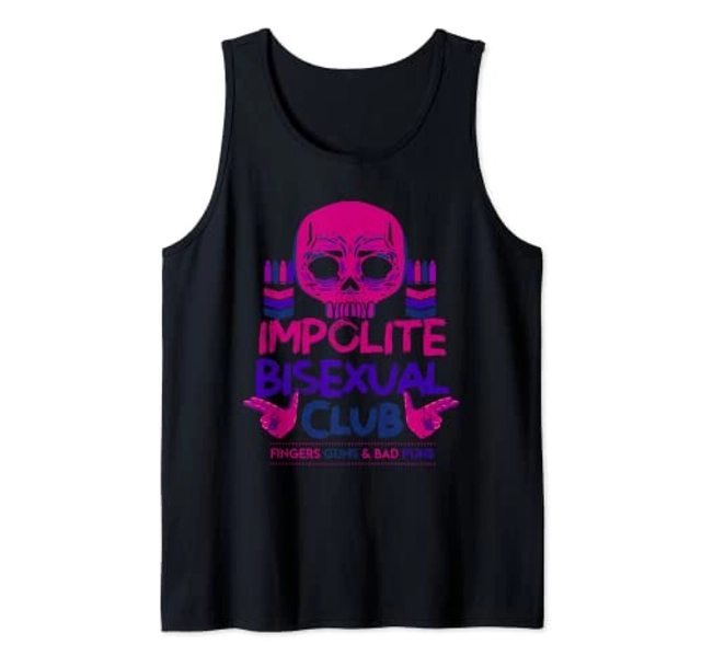 Impolite Bisexual Club Funny Bi LGBTQ Pride Flag Gift Tank Top - Women - Royal Blue - XX-Large
