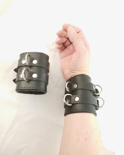 Double Buckle Bondage Cuffs | Default Title