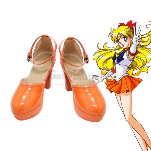 Anime Sailor Moon Cosplay Sailor Venus Minako Aino Cosplay Shoes - Female / 35