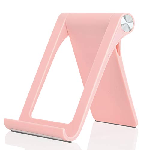 Cell Phone Stand Holder - Uniwit Multi-Angle Adjustable Phone Desk Stand Tablet Holder for iPhone 14 13 12 11 Pro Max XS XR 8 Plus 6 7 Samsung Galaxy S22 S21 S20 S10 S9 S8 Android Smartphone (Pink) - Pink