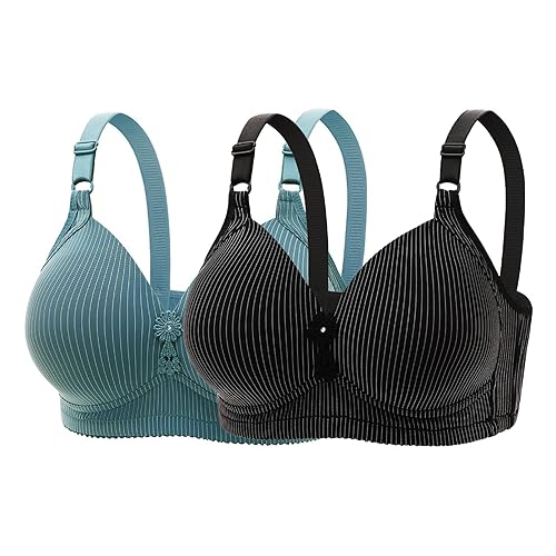 Soutiens-Gorge à Haut Soutien pour Femmes, Sangle réglable, Couverture complète, Confortable, sans Armatures, sans Fil Brassiere Bandeau Dentelle Brassiere Dentelle - Bleu Foncé - 52