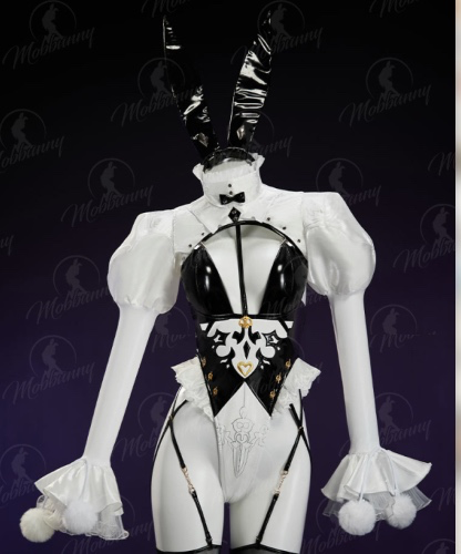 MOBBUNNY X DISHWASHER1910 2B Derivative Sexy Lingerie Bunny Girl Bodysuit with Short Top and Tail