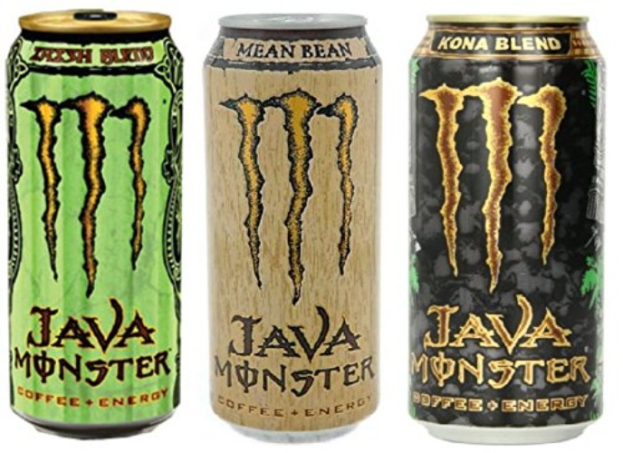 Monster Java Bundle of 12- 15 Oz Cans in 3 Flavors: 4 Cans Each of Mean Bean, Irish Blend, and Kona Blend