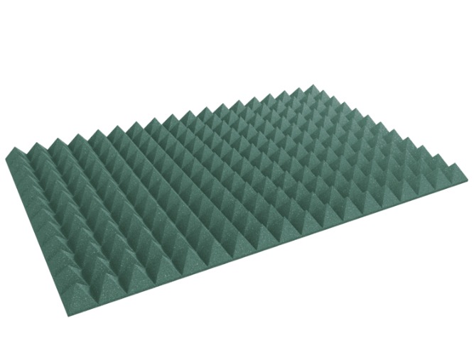 4 Inch Acoustic Foam Pyramid Style Panels - 13 Color Options - 48x72x4" 2 Panels (48 SF Per Case) / Forest Green