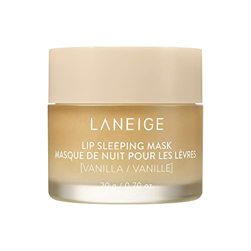 LANEIGE Lip Sleeping Mask: Nourish & Hydrate with Vitamin C, Antioxidants, 0.7 oz. - Vanilla