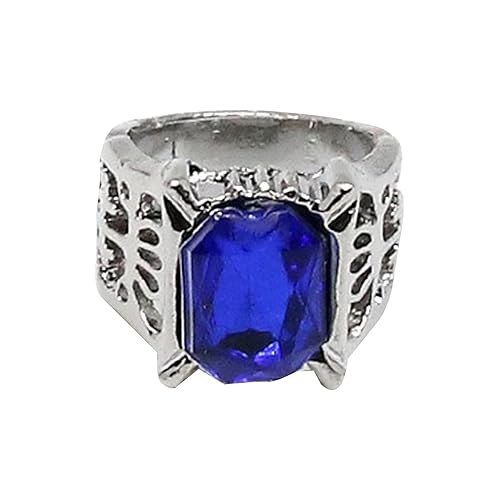 XSLGOGO Schwarzer Butler Phantomhive Ciel Sapphire Ring Anime Ring Cosplay Ring Prop Anime Peripherie Ring - A