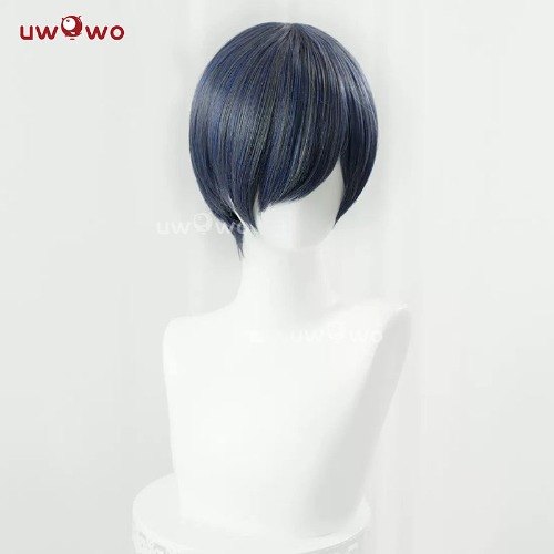 Uwowo Anime Black Butler Ciel Phantomhive Cosplay Wig Long and Short Hair Two styles - Short