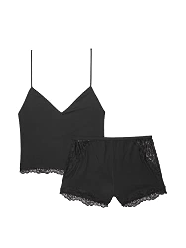 Victoria's Secret Modal Cropped Cami Set, Women's Sleepwear (XS-XXL) - Small - Black