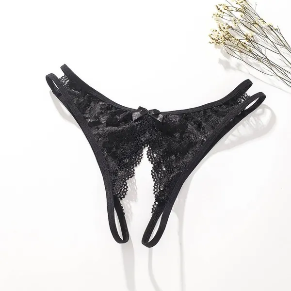 Crotchless Panties, Open Crotch Lace Panties, Bow Crotchless Thong