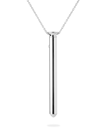Crave Vesper Original Vibration Necklace | Wearable Sex Toys Vibrating Necklace for Adults | Luxury Adult Toys & Adult Toy Accessories, Silver - Silver