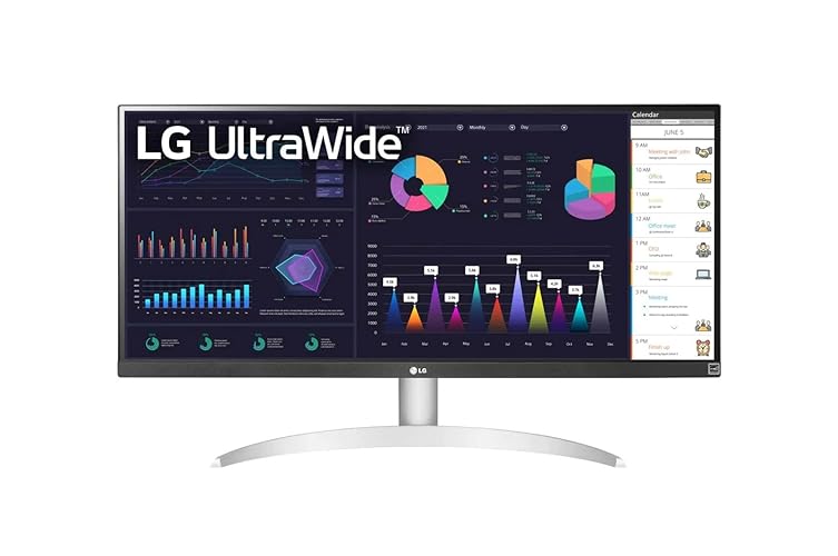 LG UltraWide FHD 29-Inch Computer Monitor 29WQ600-W, IPS with HDR 10 Compatibility, AMD FreeSync, and USB Type-C, White/Silver - 29-inch - 100 Hz