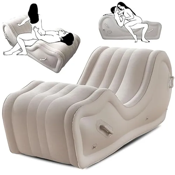 Yocare Sex Furniture for Couples BDSM, Inflatable Sex Bondage Sofa Chair with Built-in Air Pump, G Spot Position Pillow Ramp Cushion for Adult Women Sexual Pleasure