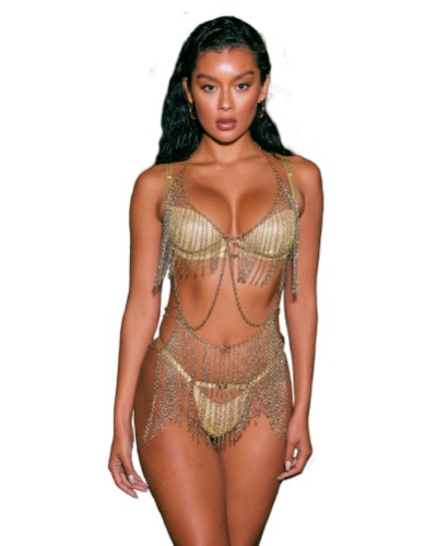 Fringe Fetish Body Chain - Small / Medium / Gold