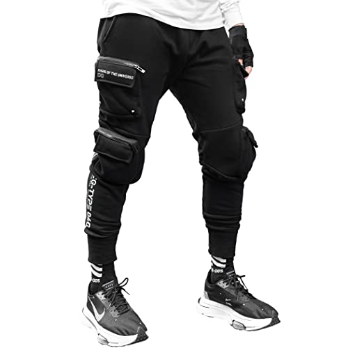 Fabric of the Universe Techwear Fashion Cargo Jogger Pants - Black Cg-type 04g - XX-Large