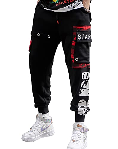 Niepce Inc Ripped Men's Streetwear Jogger Pants - XX-Large - Black1