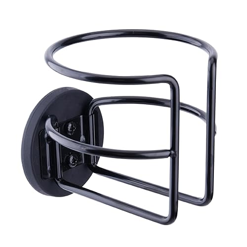 Magnetic Cup Holder with 2 Screws Mount, Full Covered Bus Tractor Cup Holder, Magnet Cup Holder for Bottle Drink, Black Pack of 1 - 1