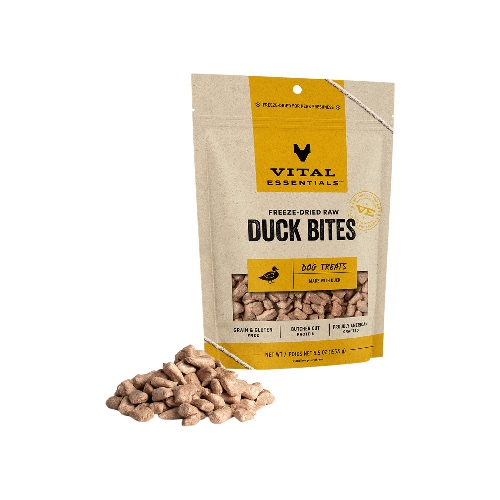 Vital Essentials Freeze-Dried Raw Treats for Dogs | Duck Bites / 5.5 oz