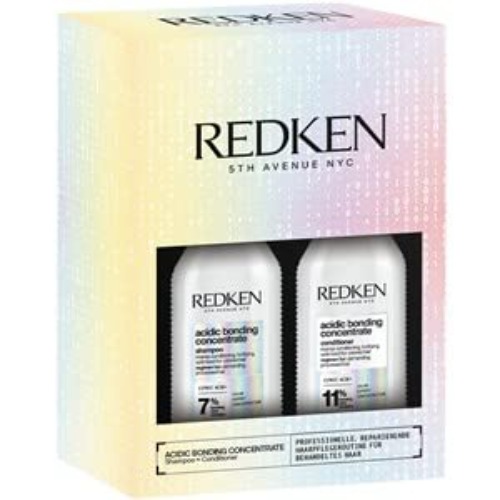 Redken Duo Set shampoo 300 ml & conditioner 300 ml voor intensieve bescherming tegen kleurverlies, Acidic Bonding Concentrate Coffret, cadeauset