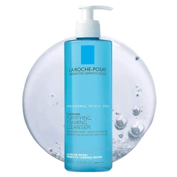 La Roche-Posay Toleriane Purifying Foaming Facial Cleanser, Oil Free Face Wash for Oily Skin and for Sensitive Skin with Niacinamide, Pore Cleanser Won’t Dry Out Skin, Unscented