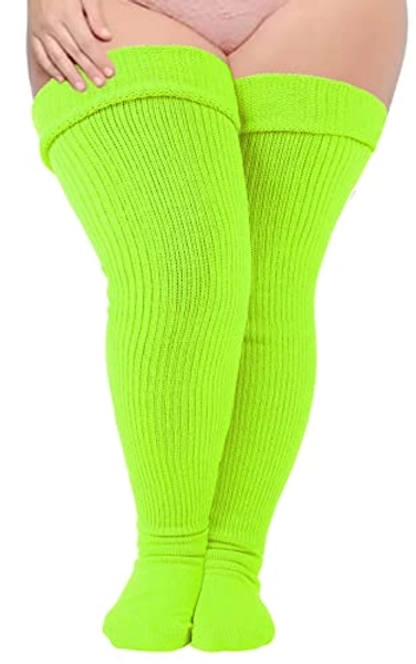 REAL PLUS SIZE Thigh High Socks extra Long, Thick, Knee Socks