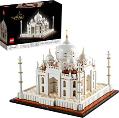 LEGO Architecture Taj Mahal 21056 Building Set, Landmarks Collection, Display Model, Collectible Home Décor Gift Idea, Model Kits for Adults to Build
