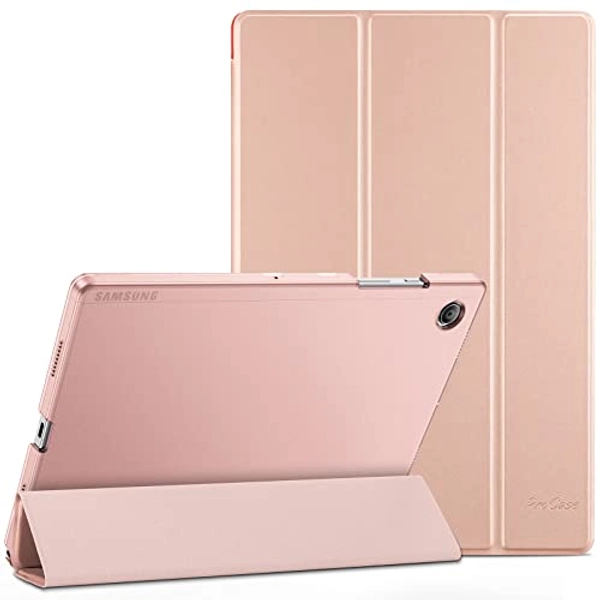 ProCase Coque pour Galaxy Tab A8 10.5" (SM-X200 SM-X205 SM-X207) en 2021 2022, Étui Housse de Protection Anti-Chute, Rabat Magnétique Stable, Ultra Léger et Classique- Rose d'or