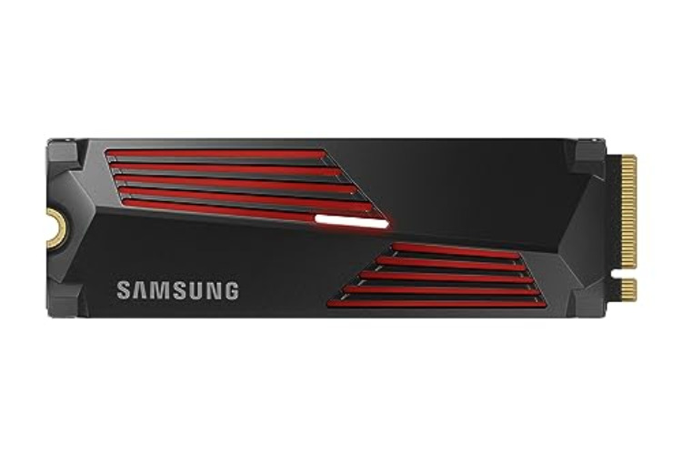 SAMSUNG 990 PRO w/Heatsink SSD 4TB, PCIe Gen4 M.2 2280 Internal Solid State Hard Drive, Seq. Read Speeds Up to 7,450MB/s for High End Computing, Workstations, Compatible w/PlayStation 5, MZ-V9P4T0CW - 990 PRO w/ Heatsink - 4TB