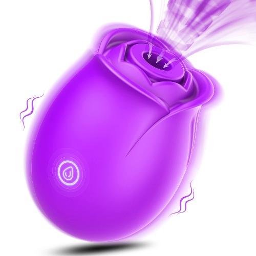 Rose Toy for Women -Rose Suckings Vibrator Clitoral Nipple Stimulator, G spot Dildo Rose Sucker Sex Toy for Woman Pleasure, Vibrating Personal Massager Rose Sex Stimulator Adult Sex Toys for Women - Dark Red