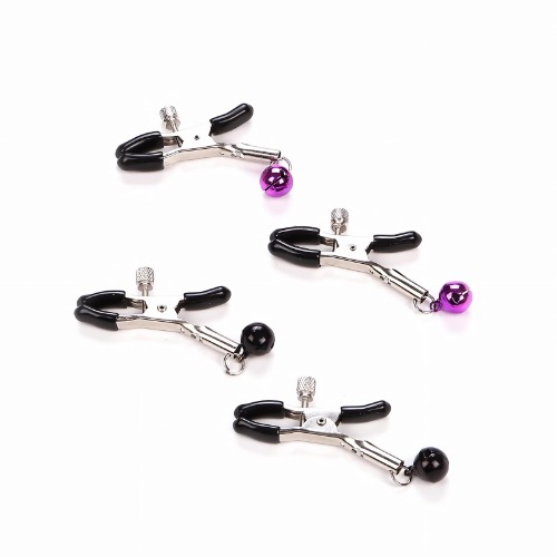 IMAKARA Fake Nipple Rings with Body Chains Choker Adjustable Clamps Clips Non Piercing Jewelry for Women (Little Bells) - Little Bells