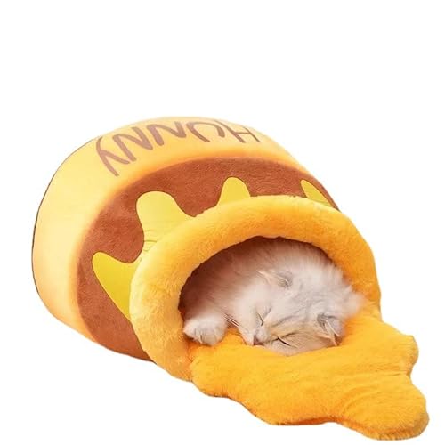 PECHVINO Honey Pot Cat Bed - Comfortable Memory Foam Pet Furniture with Removable Cushion - Stylish and Washable Cat Bed for Small Cats and Breeds