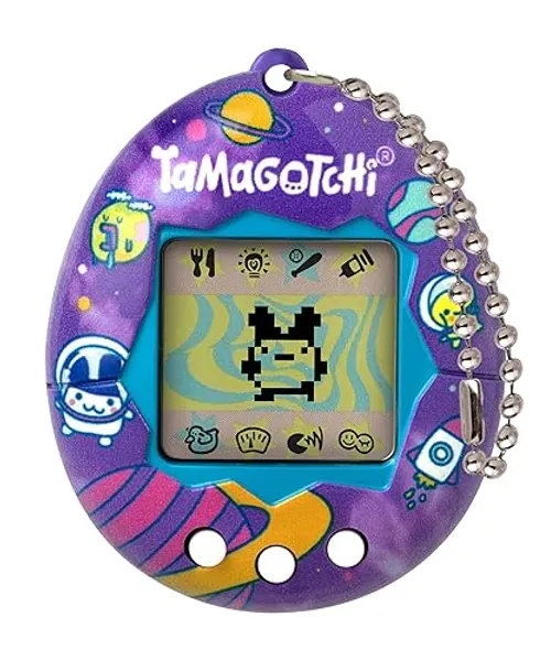 Bandai Tamagotchi Original Tama Universe Shell | Tamagotchi Original Cyber Pet 90s Adults and Kids Toy with Chain | Retro Virtual Pets are Great Boys and Girls Toys or Gifts for Ages 8+