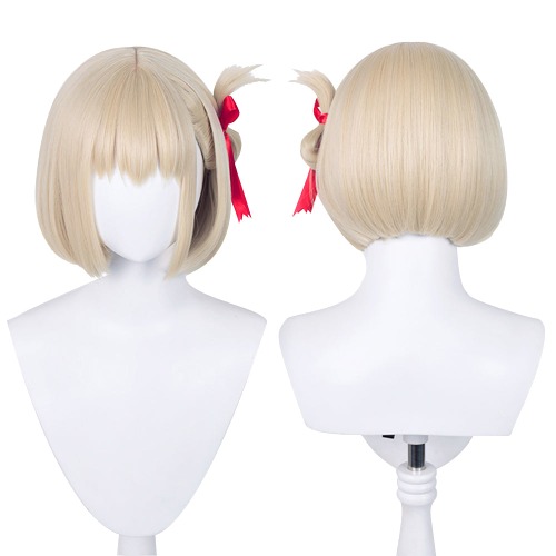 Lycoris Recoil Nishikigi Chisato Cosplay Wig Heat Resistant Synthetic Hair Carnival Halloween Party Props | Default Title