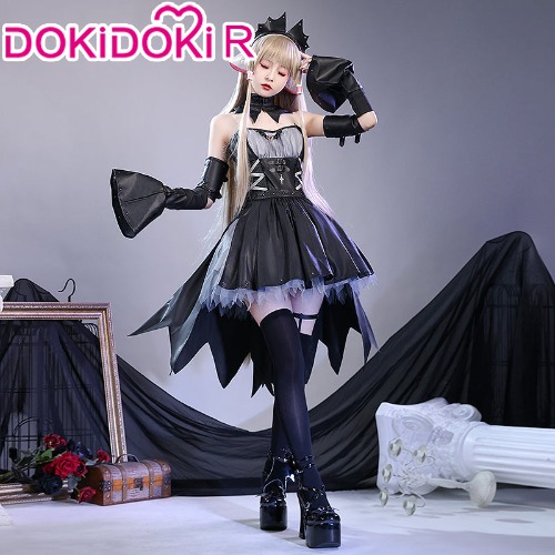 【Black Ver Ready For Ship】【Size S-4XL】DokiDoki-R Anime Chobits Cosplay Chi Cosplay Costume Freya Black Dress Lolita | Black / XL