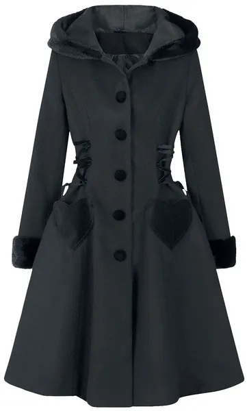 Hell Bunny Scarlett Coat Donna Cappotti nero