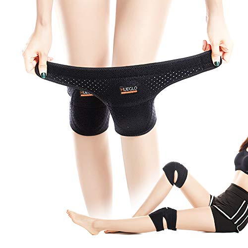 HUEGLO Protective Knee Pads for Dancers,Volleyball Knee Pad for Girls,Soft Sponge Knee Pads for Avoid Floor Burns & Bruising,1Pair,Medium - Black - Medium