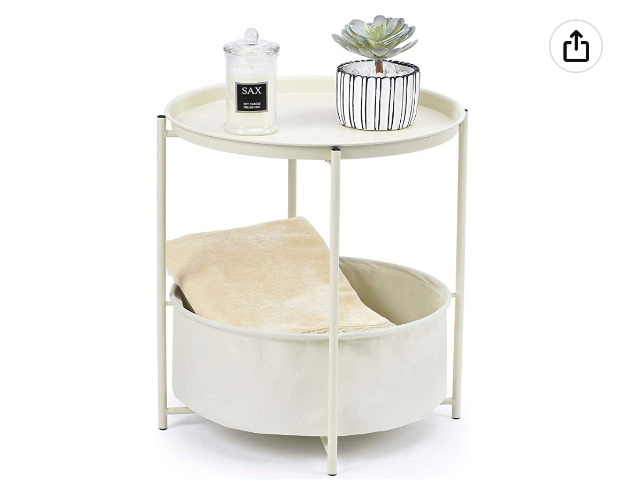 Round Metal Nightstand