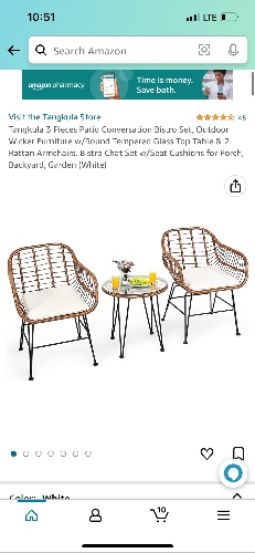 3 Piece Patio Bistro Set