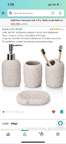 4 Piece Bathroom Set