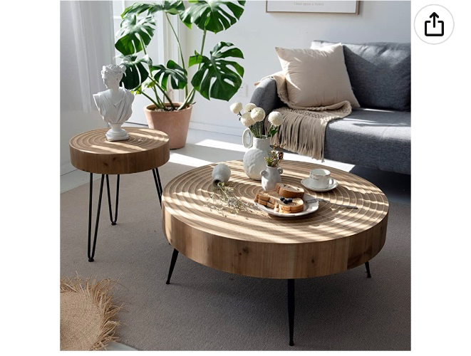 2-Piece Farmhouse Coffee Table Set