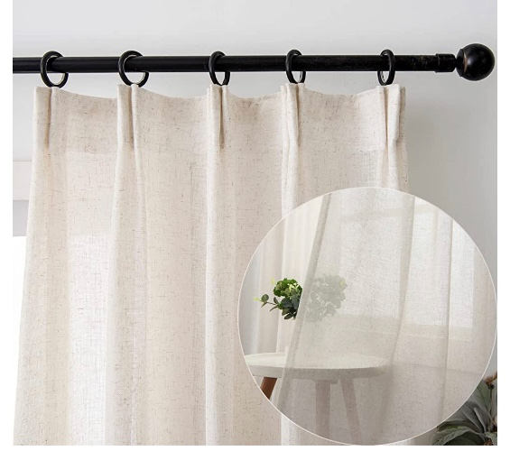 Semi Sheer Curtains Linen Textured