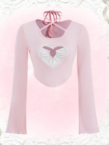 Sweetness T-shirt Découpé À Nœud | Mode en ligne | SHEIN FRANCE