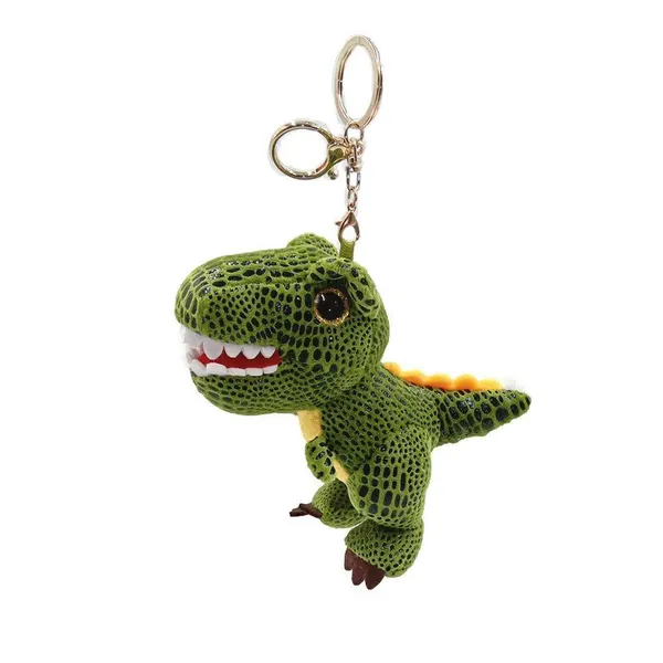 Dino Plush Keychain: izable and Cute - Green